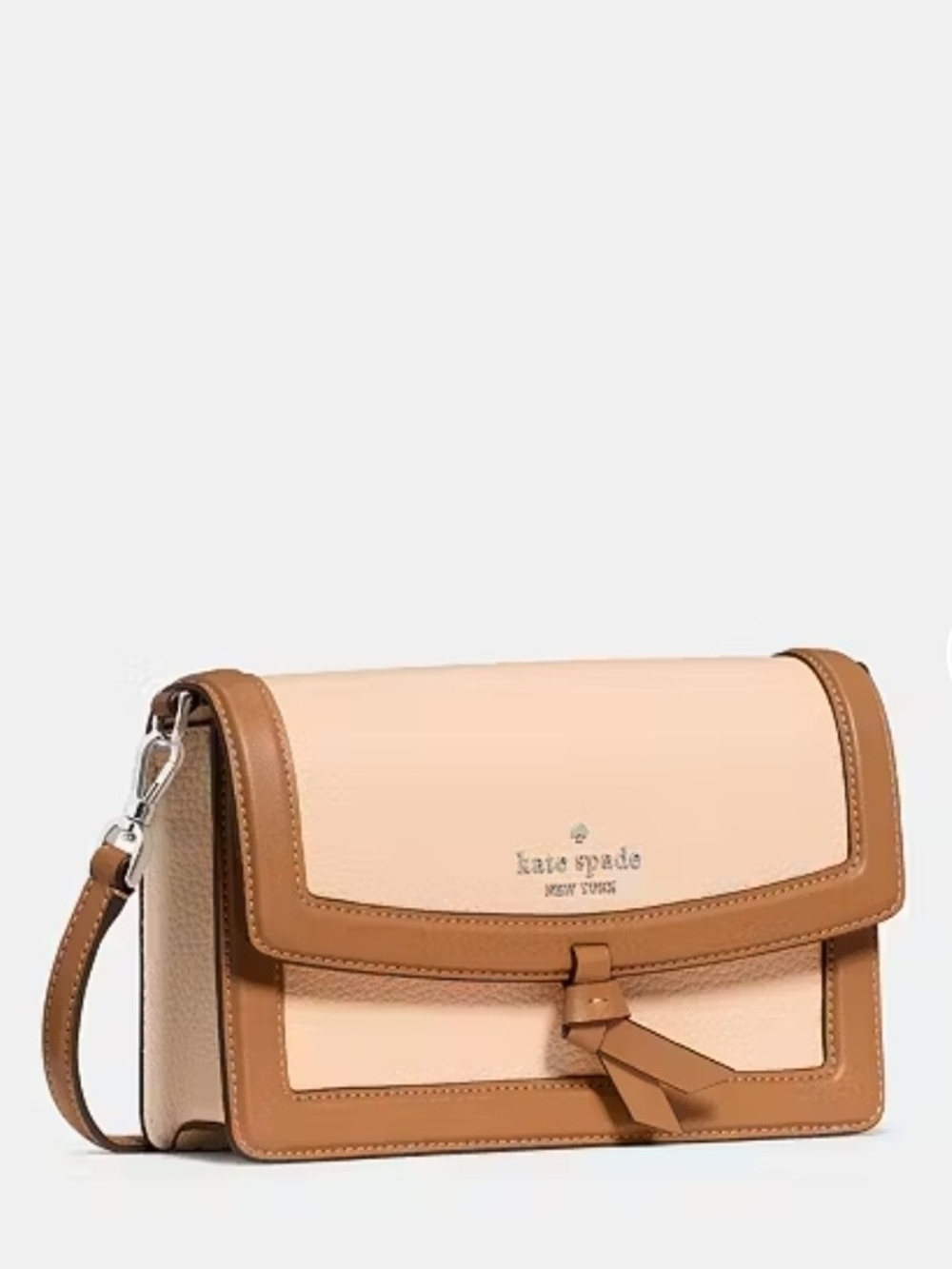kate spade Knott Mini Crossbody Bag in Crisp Peach Multi, NWT, Pebbled Leather